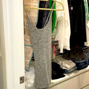 RILLER grey mini dress with shorts / skort. Size 0.